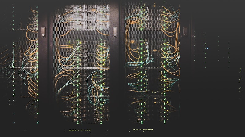 Servers in a data center representing microservices infrastructure