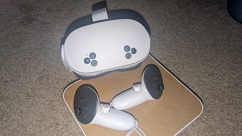 Meta Quest 3S con controles Touch Plus — kit completo