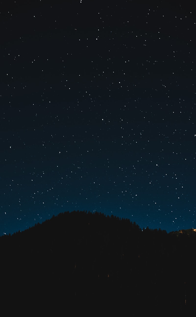 Dark and mysterious night sky